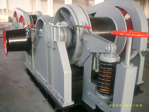 瀑布式前后雙卷筒液壓絞車